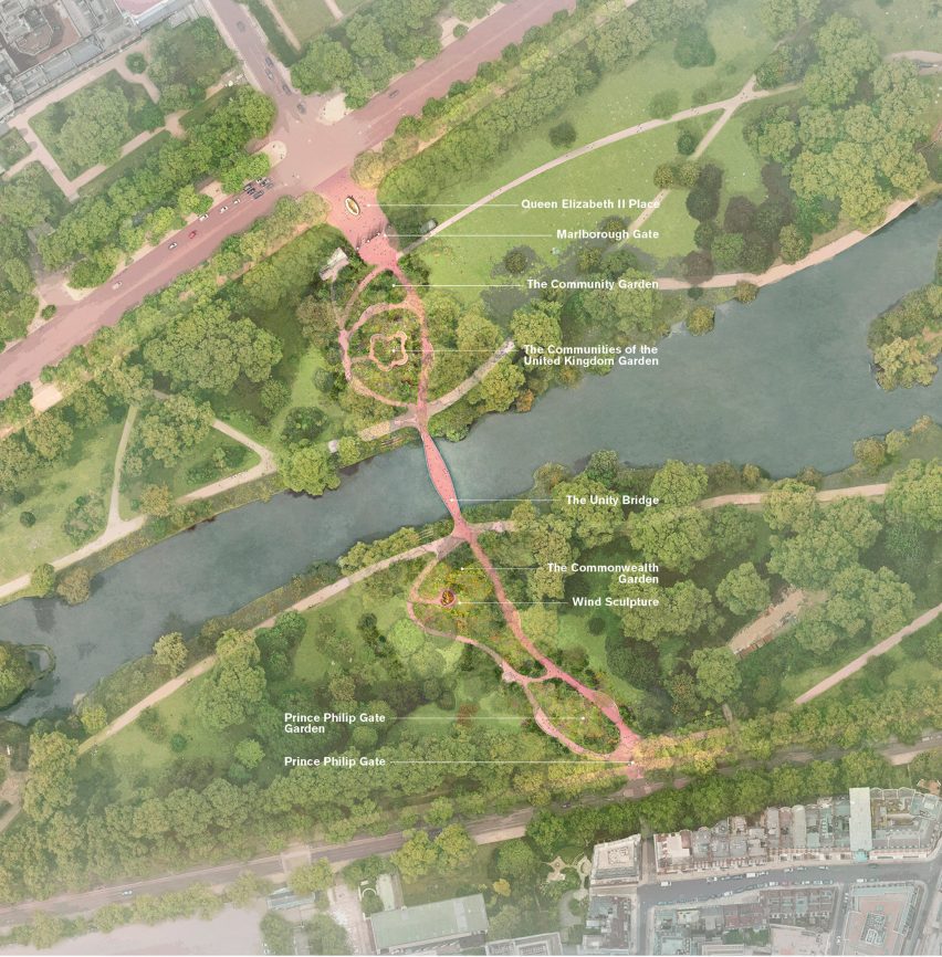 Plan of Queen Elizabeth II memorial by Foster + Partners