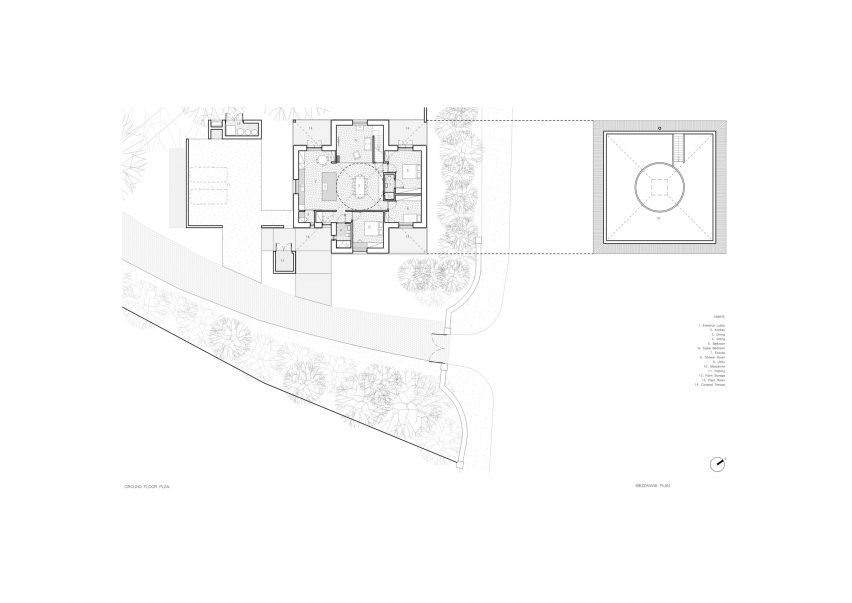 Plan of Gate Lodge by A2 Architects