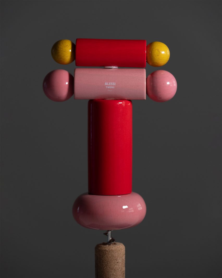Corkscrew, designed by Ettore Sottsass, manufactured by Alessi. Selected by Mette and Rolf Hay of Hay for second Well Made exhibition, Godt Lavet, by Pearson Lloyd