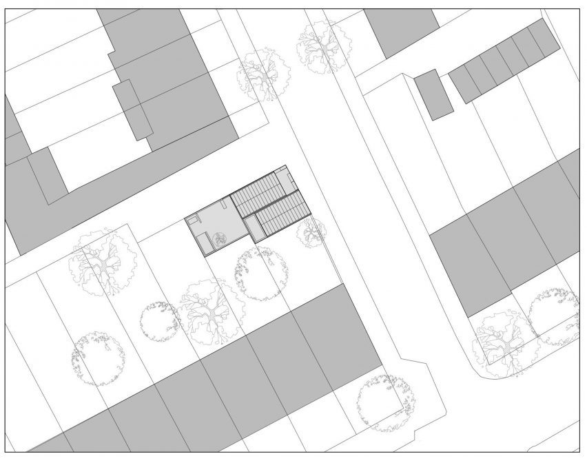 Plan of Twin House by Graeme Williamson Architects