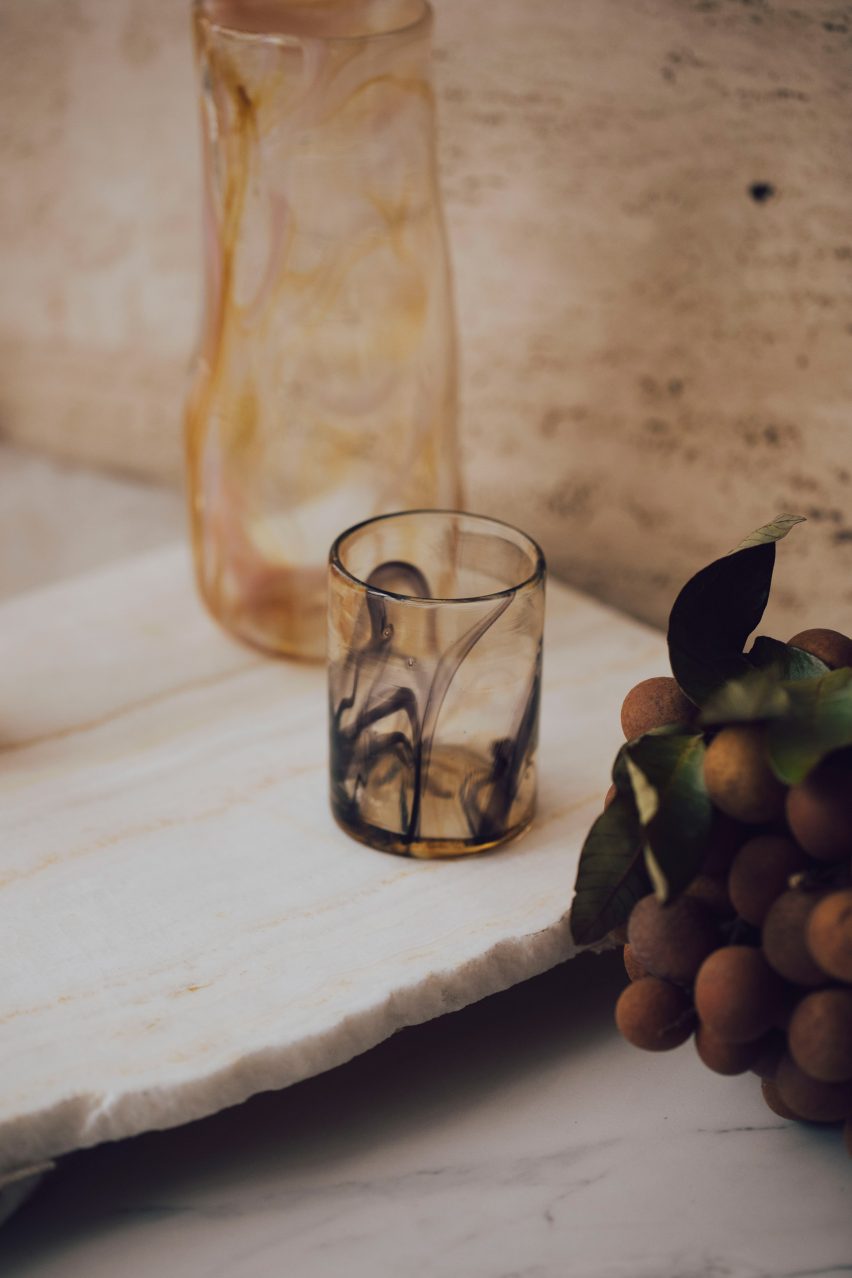 Hand dyed glasses by Upstate