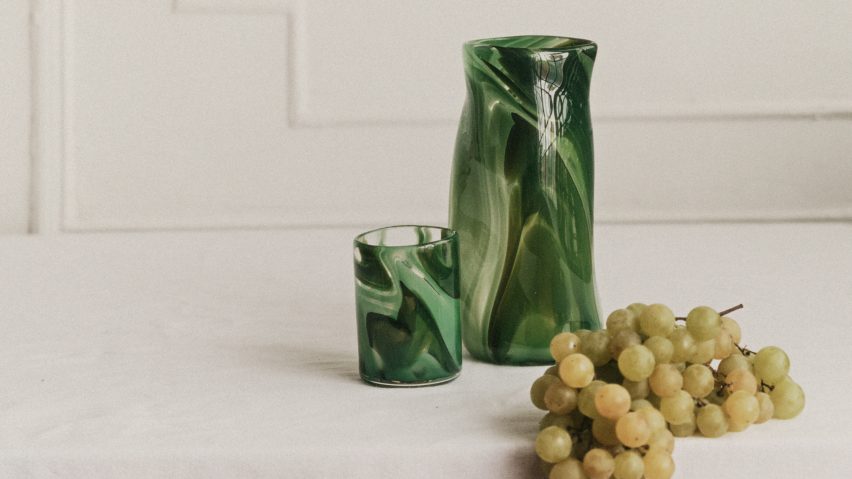 Hand dyed glasses by Upstate