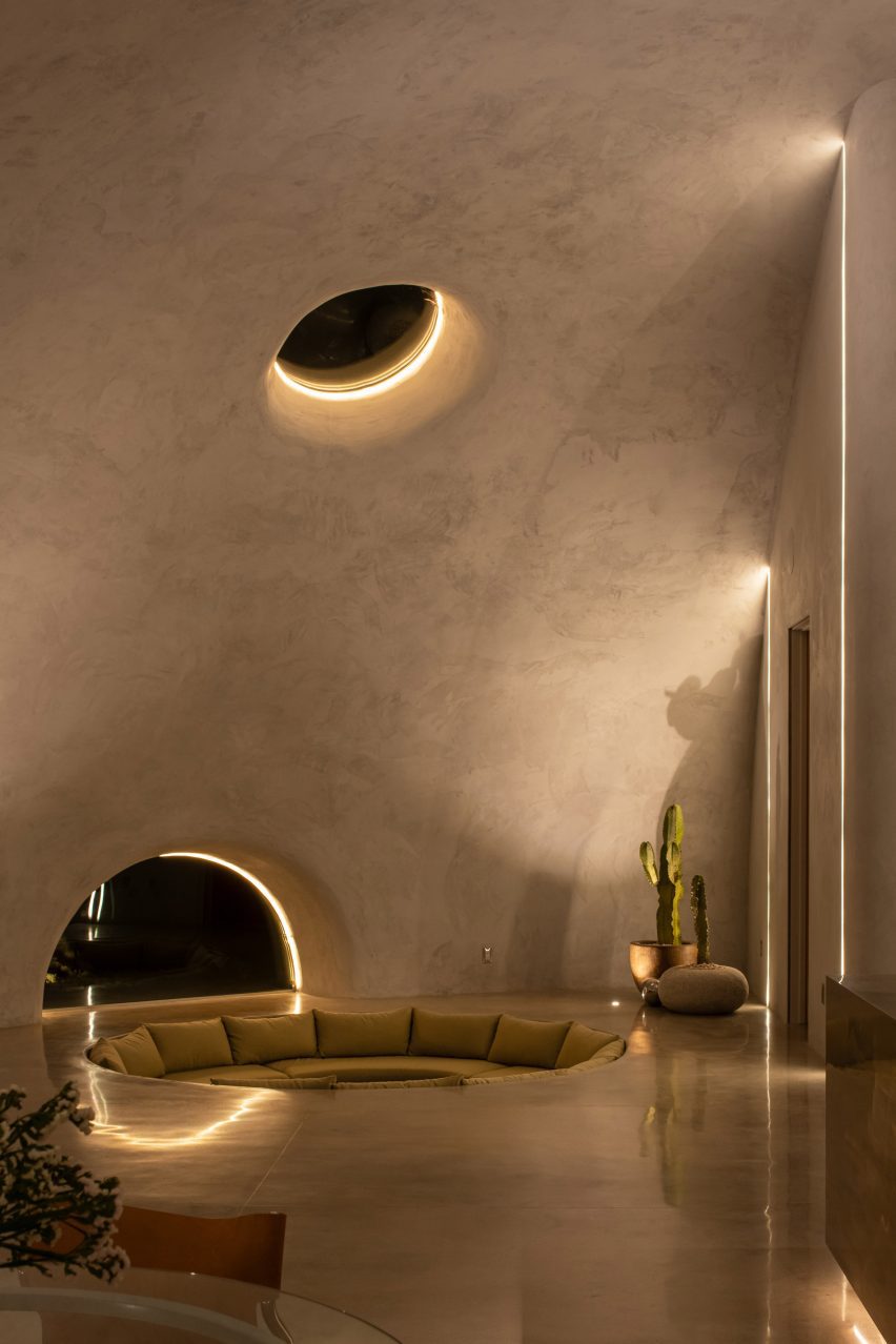 Conversation pit in a home in California