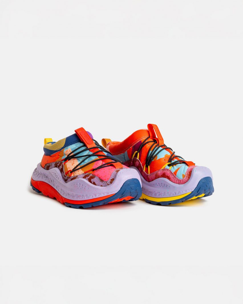 Colourful Hoka sneakers