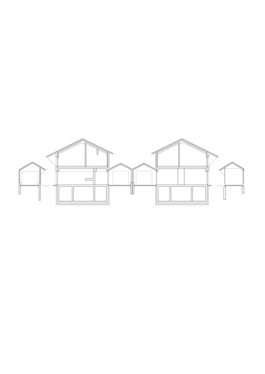 Section of House with One Pillar by Buero Wagner