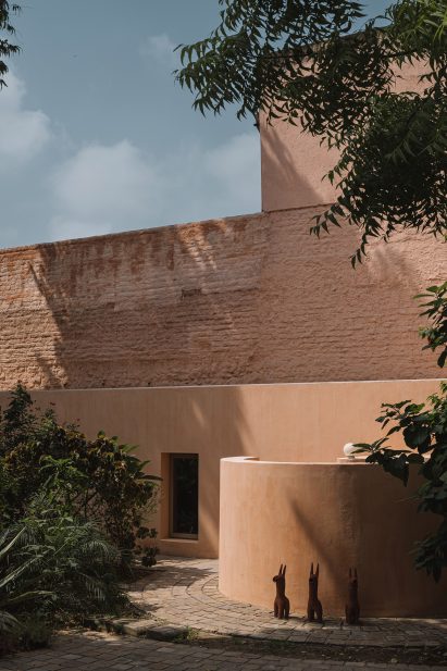 View towards entrance of self-designed office by Iksoi Studio