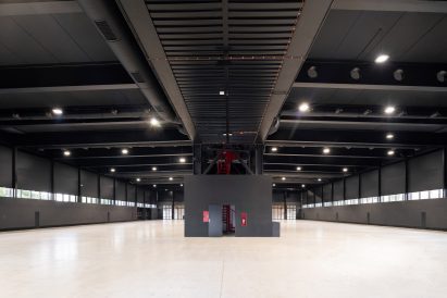 Matte black exhibition halls
