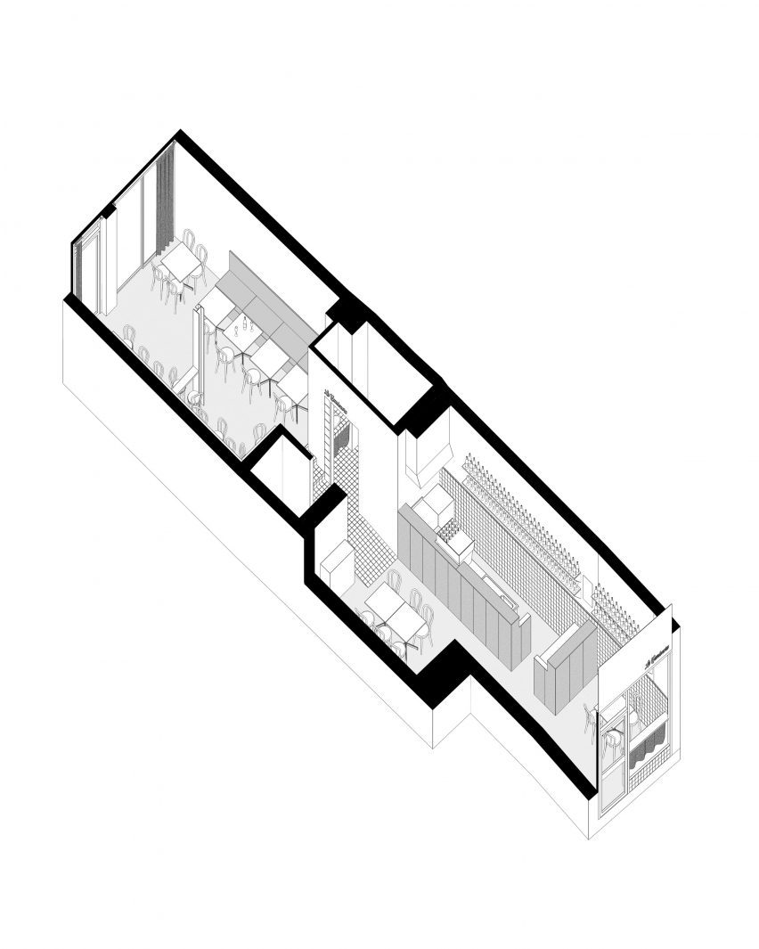 Drawing of the bar's layout