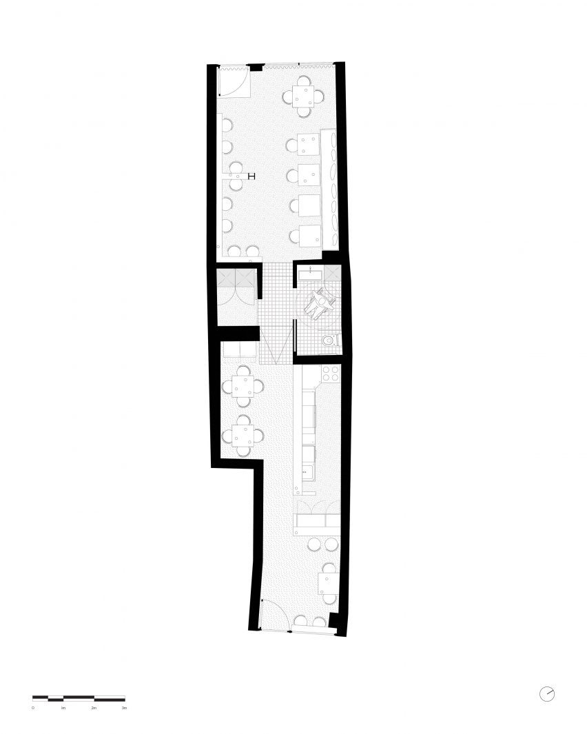 Floor plan of the bar