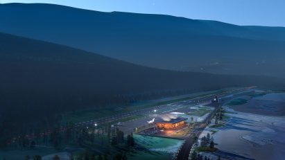Render of Mestia Airport terminal by LSG Solutions