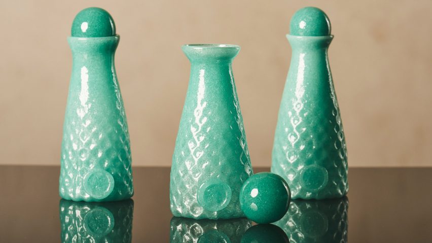 Thames Glass project with green glass