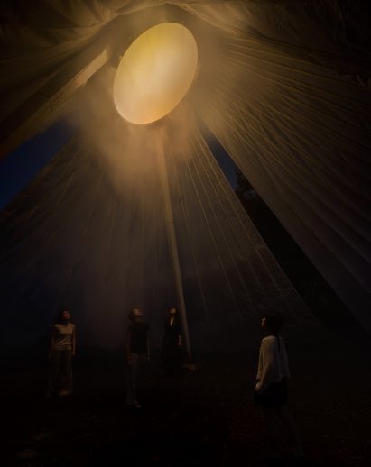 Night view of Chinese Paper Umbrella by MAD