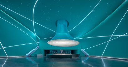Interior view of the Maiji Mountain Visitor Centre by ZXD Architects and the Beijing Institute of Architecture and Design