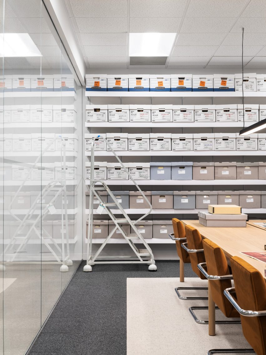 Archives on shelves