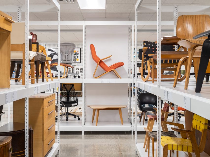 Furniture on shelves