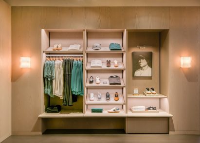 Display area in London sportswear store by MAP and Universal Design Studio