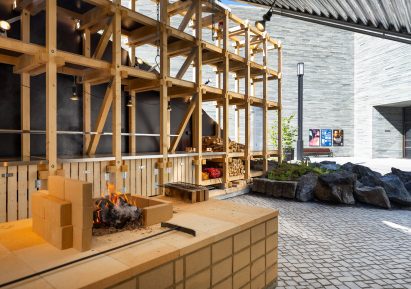 Open hearth in New Nordic pavilion 