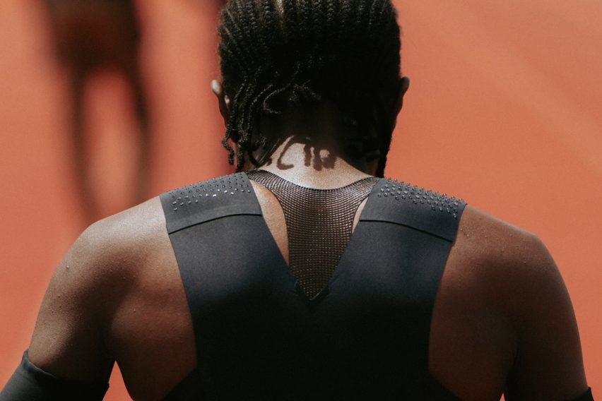 Back of athlete