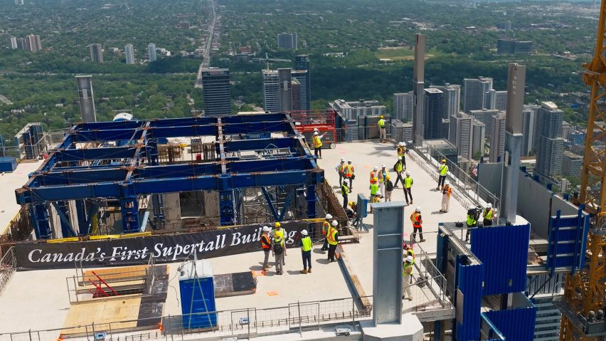 People on roof of One Bloor West