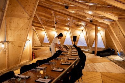 Temporary restaurant by Pearce+