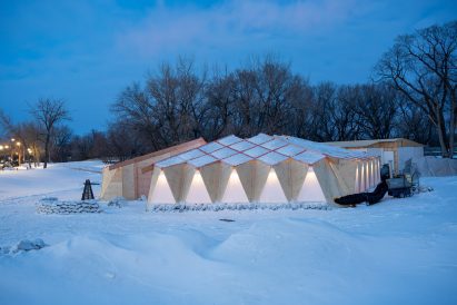 Diamond-shaped pop-up restaurant