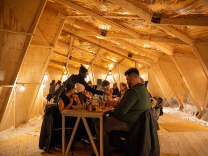 Pearce+ inflatable pop-up restaurant
