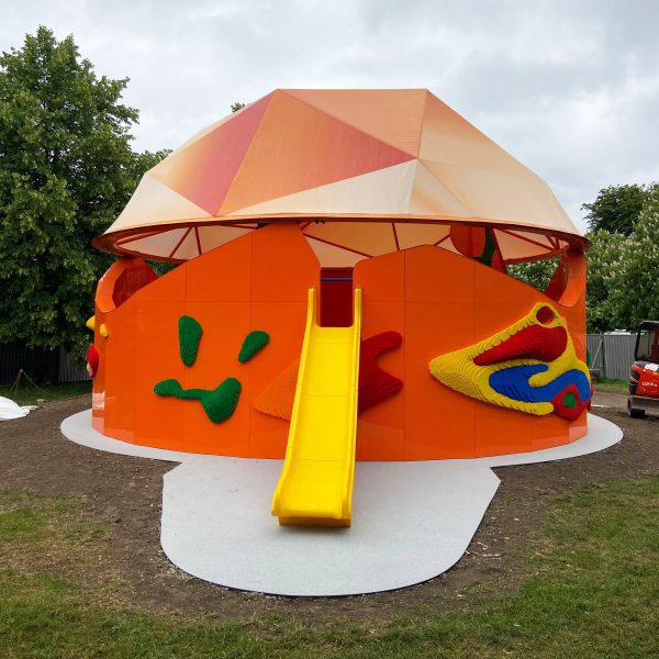 Lego Serpentine pavilion with slide
