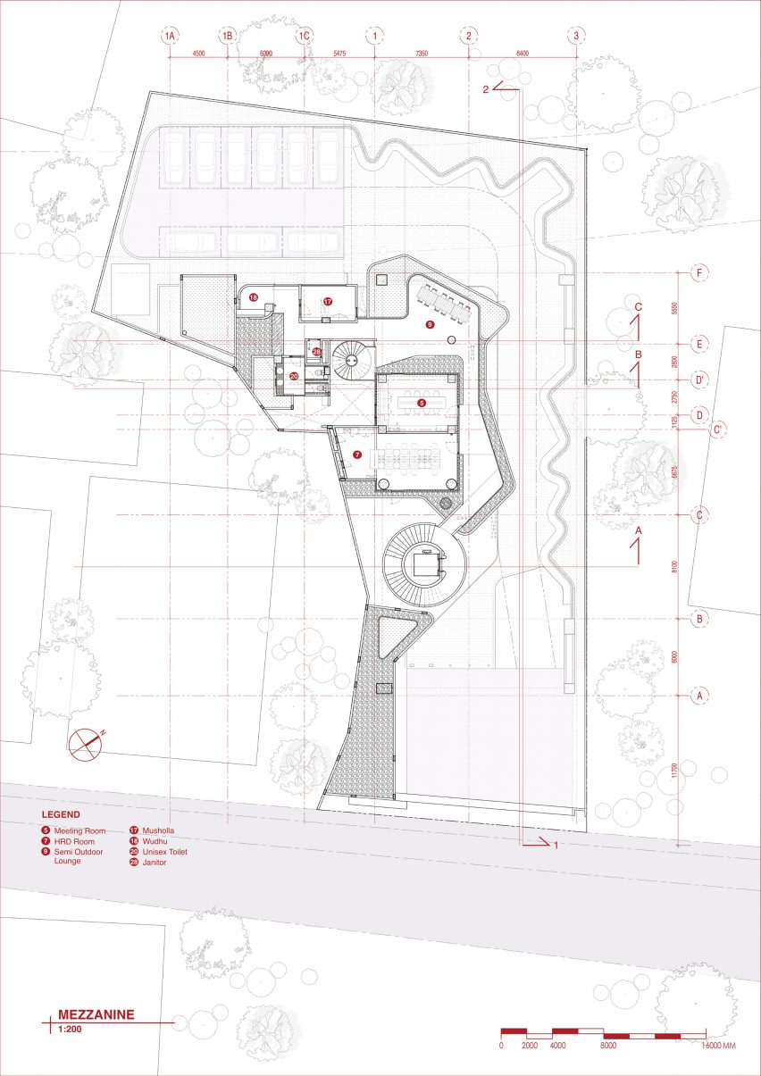 Plan of Sagehaus Office Garden by RAD+ar