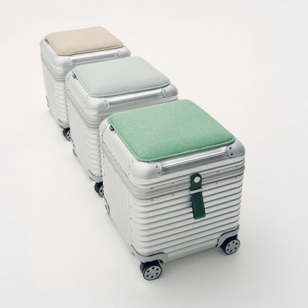 A line of stools