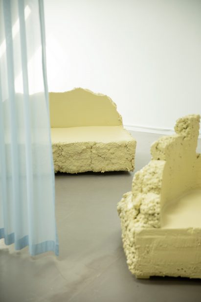 Sculptural polyester seats