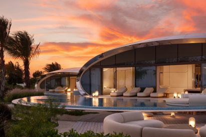 Sunset view of Shebara villa