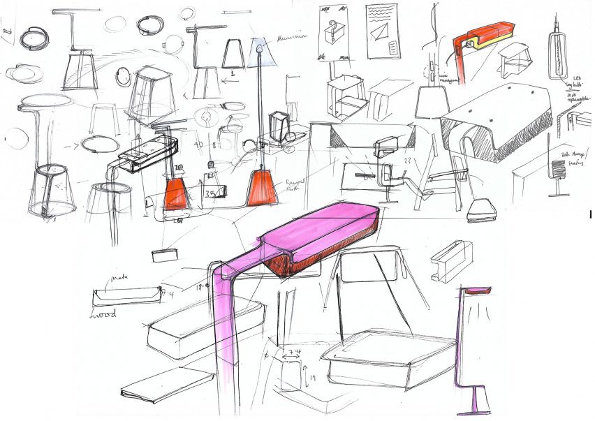 Sketch of Selah Lamp by Nifemi Marcus-Bello