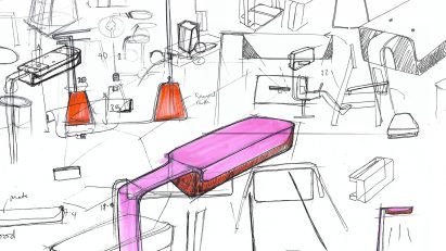 Sketch of Selah Lamp by Nifemi Marcus-Bello