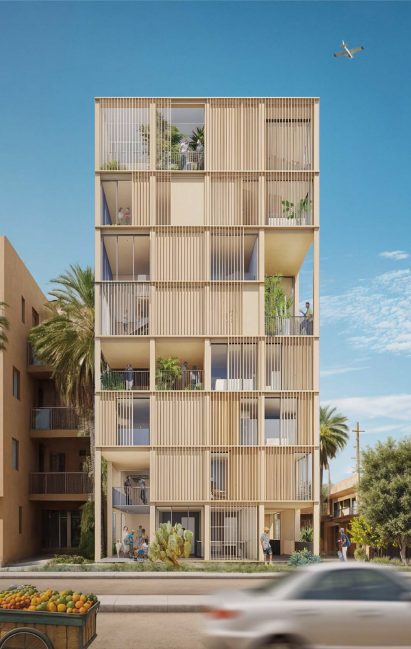 Mass timber structure proposal in Los Angeles