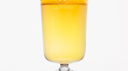 "Perfect cheers glass" by Nendo for Sapporo