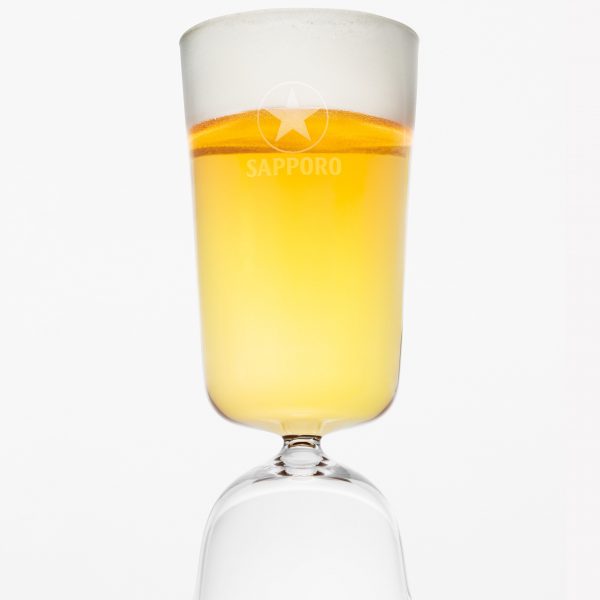 "Perfect cheers glass" by Nendo for Sapporo