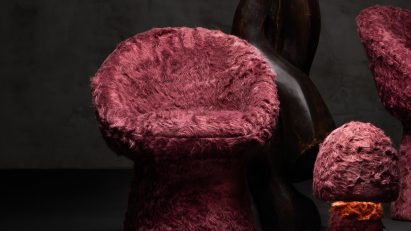Fluffy mycelium chair by Aifunghi at 3 Days of Design