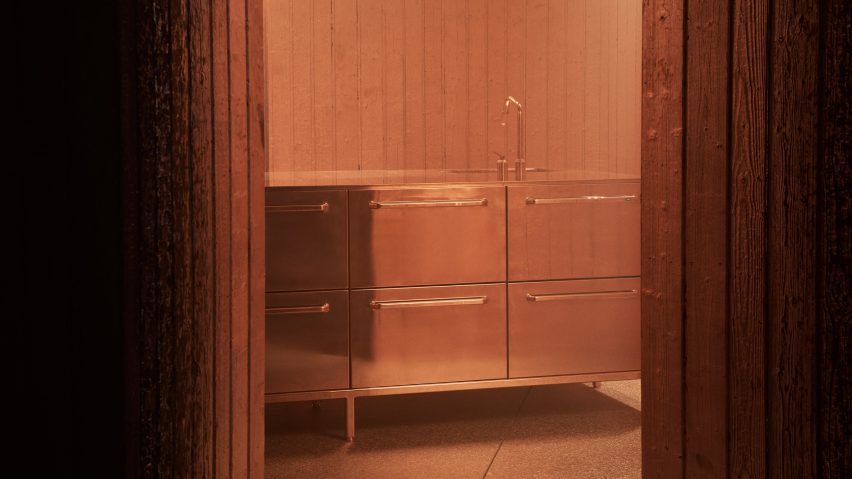 Copper kitchen in Vipp x Studio KO guesthouse