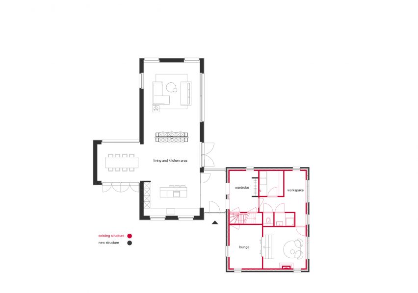 Plan of Shadow Barn by Studioquint