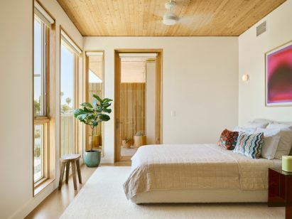 Bedroom in one of the apartments in LA