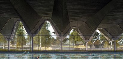 a visualisation of an indoor swimming pool 