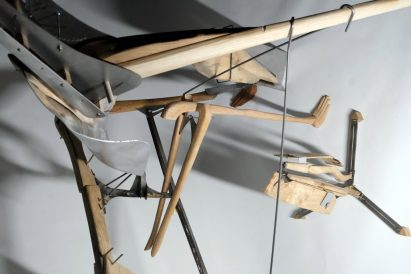 a photograph of a wooden structure