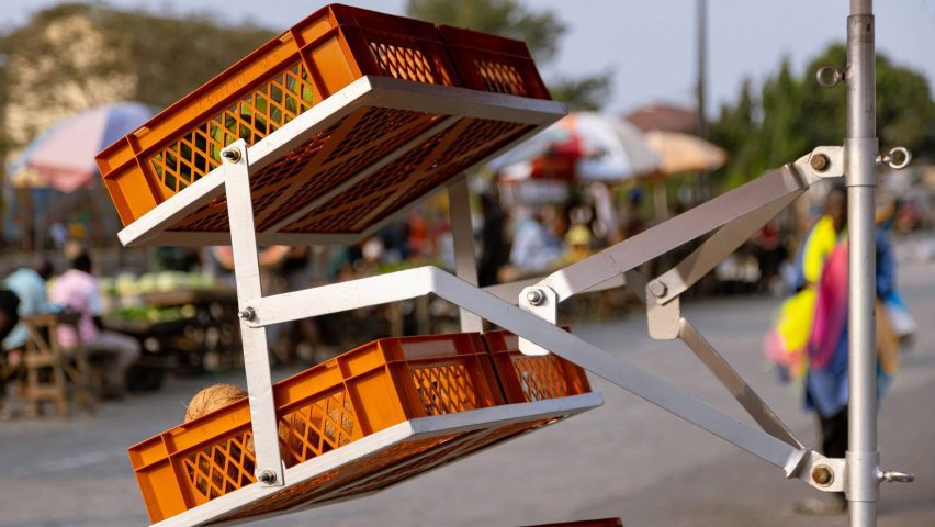 Umbrella Crate Stall by Paul Yakubu