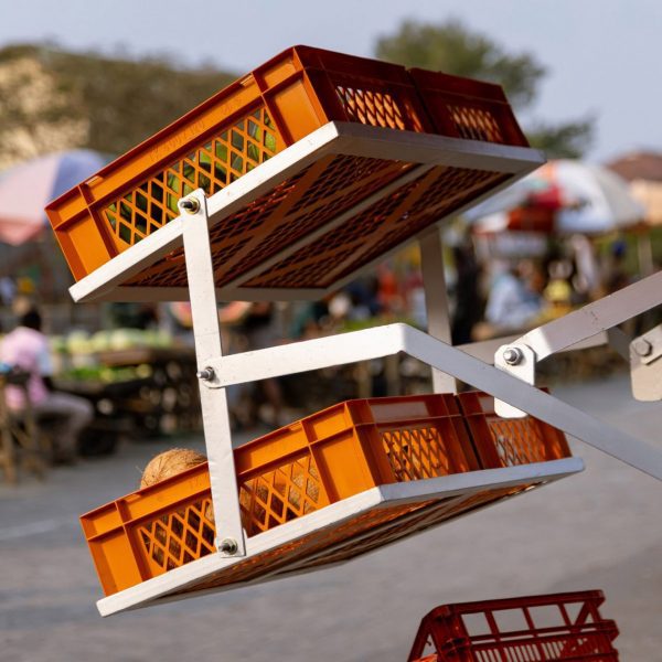 Umbrella Crate Stall by Paul Yakubu