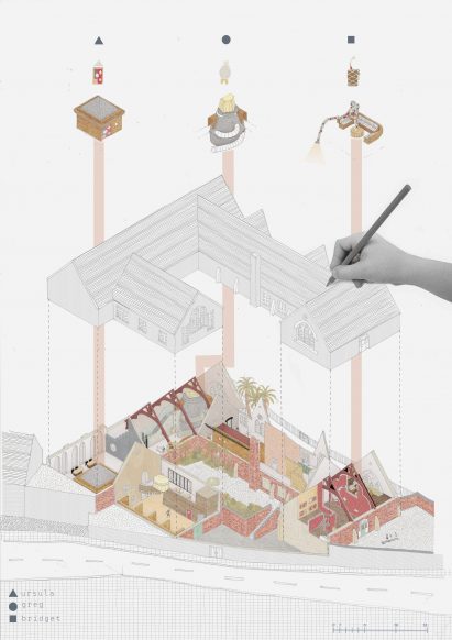 an architectural diagram of a youth centre