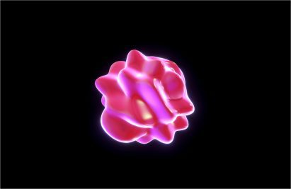 Image of a neon-coloured blob from the Your Inner Symphony project by Kinda Studios