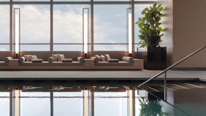 Photo of the swimming pool at the Park Hyatt Changsha