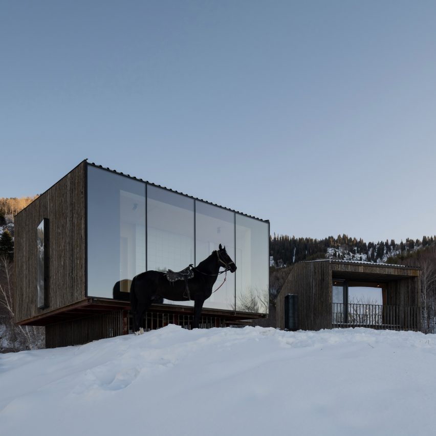 AUM Cabins amid Mountainscape in Kazakhstan by Arthur Kariev Architects