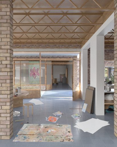 Render of an art studio