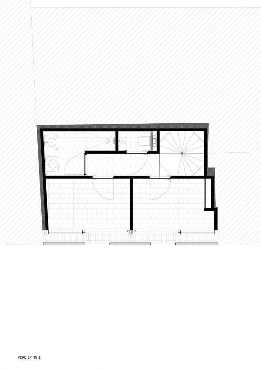 Delmulle Delmulle Architecten Glass Brick House plans